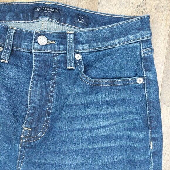 Lucky Brand Jeans Women 6/28 Blue Bridgette Skinny Dark Denim Ankle Stretch - Picture 3 of 16
